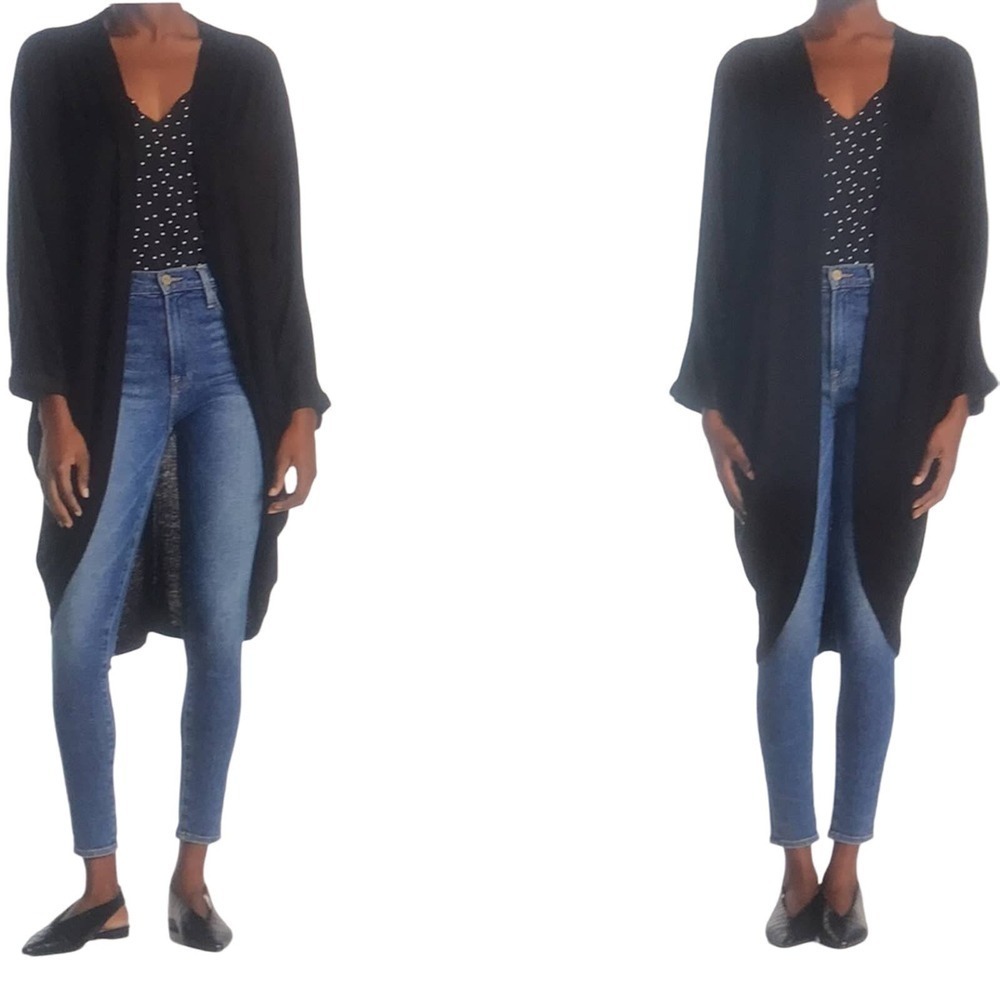 Roffe Accessories Gray Oversized Kimono Wrap One Size fits most